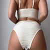 Xin Si Nian Solid Color Split Sexy Bikini Slim Women's Swimsuit