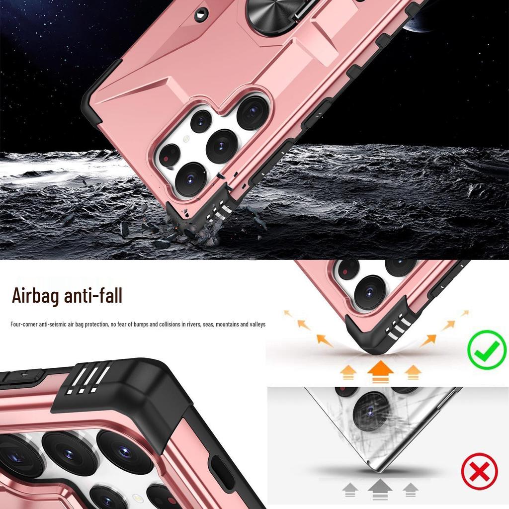 Samsung S25 Ultra AITO Ring Holder Case: Magnetic, Anti-Fall, Airbag Protection for Car.