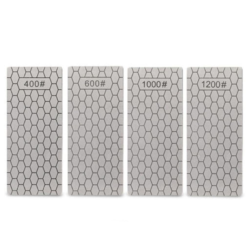 4x Diamond Sharpening Stone 1200 Grit Diamond Sharpening Plates Outdoor Set, 400, 600, 1000, (for Tools)