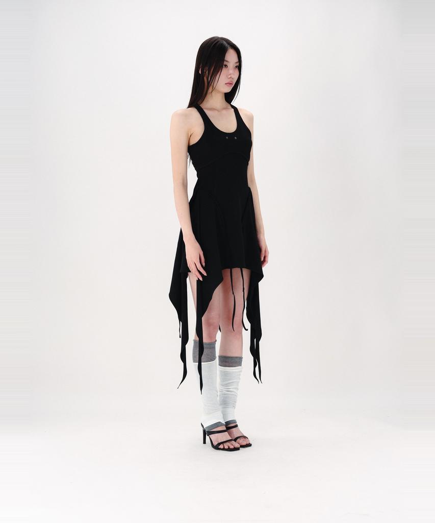 Nogtabeu Layered Sleeveless Mini Dress Black