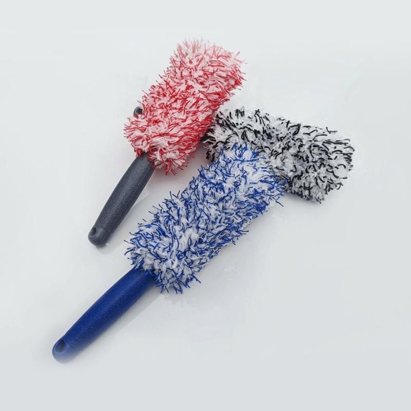 Efficient Soft Microfiber Wheel Rims Brush Effortlessly Cleans Car And Motorcycle Rims Without Scratches For Office Home