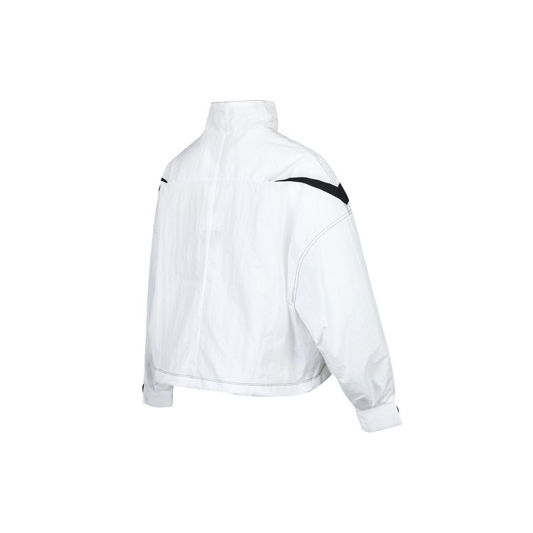 Nike Rpl Swsh Wvn Gx Jacket With Symmetrical Swoosh, Stand-Up Collar, Spring Season Women Jackets White DD5585-100