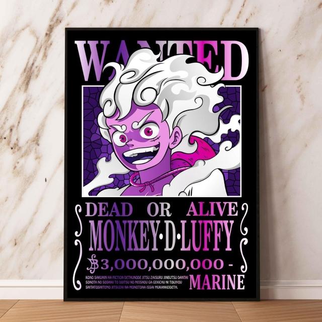 Canvas Art Wall Painting Pirate King Wanted Lu Fei Picture Poster Home Modern