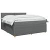 Box Spring Bed with Mattress Dark Grey 160 x 200 cm Fabric