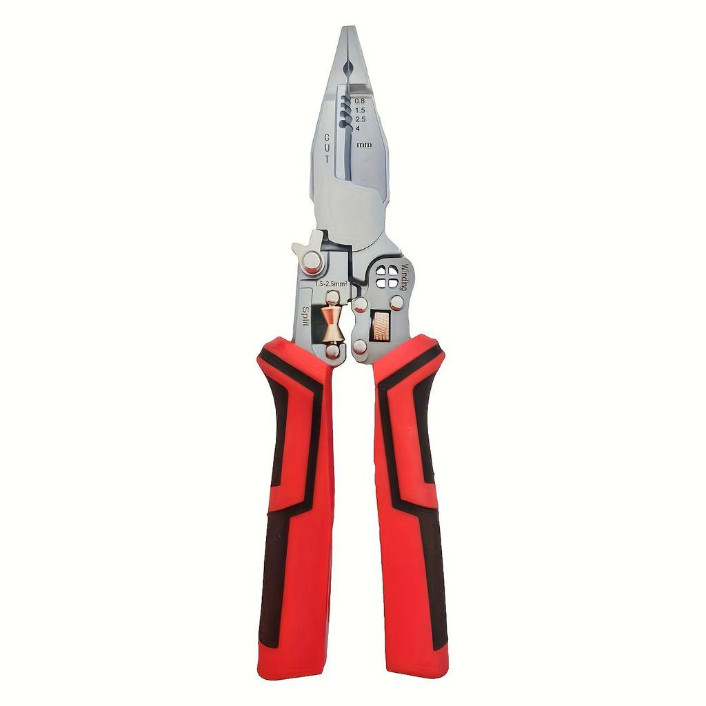 8-in-1 Multifunctional Wire Stripper & Cutter with Crimper and Voltage Tester for Electricians