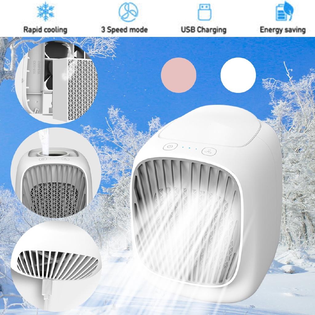 Portable Mini Air Conditioning Water Cooling Fan USB Air Humidifier Purifier Cooler 3 Gear Cooling Fan for Home Office