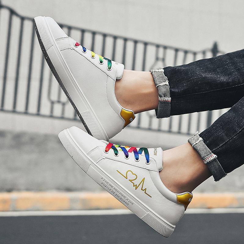 Fashion Trend Men Women Anti-slip Wear-resistant Casual Shoes Unisex Soft Sole Sport Shoe White Breathable Running Skate Couple Sneakers