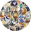 10/30/50pcs Aesthetic Astral Gothic Moon Graffiti Stickers for Laptop Phone Bike Skateboard Waterproof Retro Sticker Toys Gifts