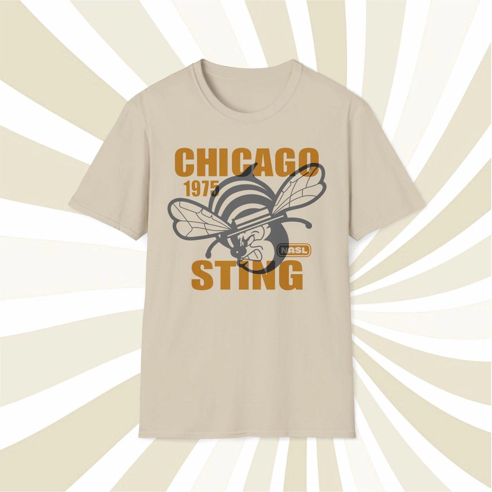 Men s and Women s T-shirts Chicago Sting 1975 NASL Vintage Offset Printed Soccer T-Shirt S