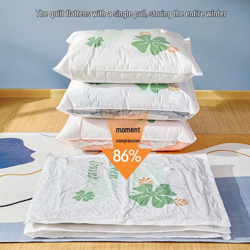 Vakuové kompresní úložné vaky na oblečení, přikrývky a bundy s pumpou a organizérem do kufru