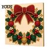 Bomboniere Uniche Kit Pittura Perle Finte di Natale, Capanna Innevata di Babbo Natale Pittura DIY Esposizione Artistica da Parete Set Artigianale con Perline 3D per Adulti,