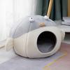 Globefish Shape Cat Cave Bed Tent for Indoor Small to Large Cat Washable Cartoon Soft Cushion Anti-Slip Bottom