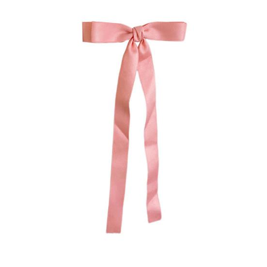 Smooth Satin Hair Ribbon Lace-up Bows Large Ponytail Holder Silky Bow Ponytails Hairpin Hair
