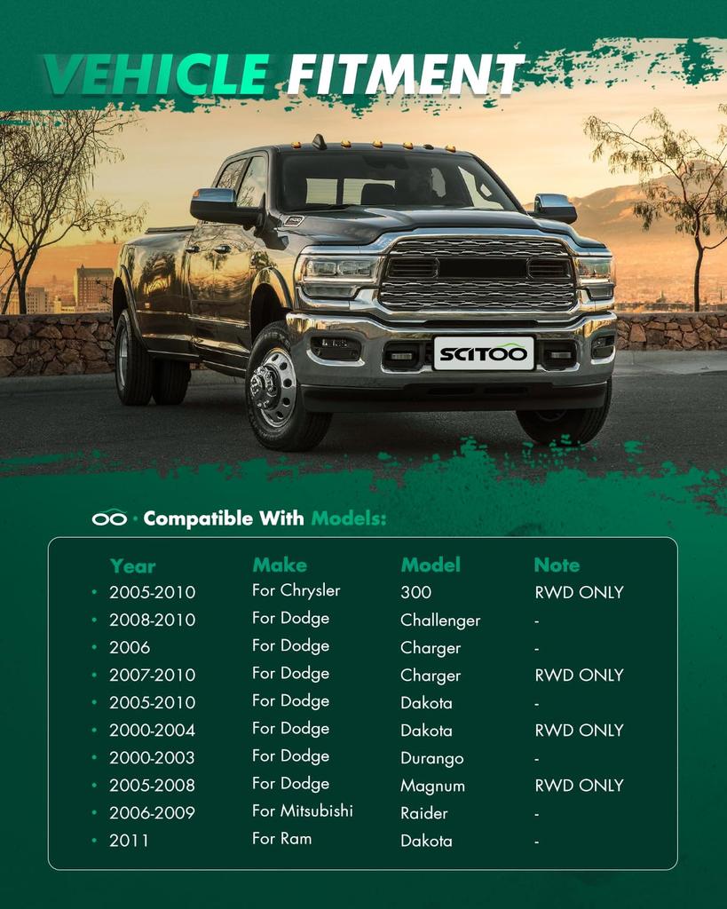 SCITOO Suspension Kit 2pcs Front Outer Tie Rod Ends for RWD 2005-2010 Chrysler 300