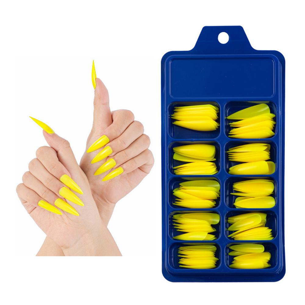 24/100Pcs Candy Color False Nail Tips Full Cover Matte Acrylic Ballerina Fake Nails Tip DIY Beauty Manicure Extension Tools