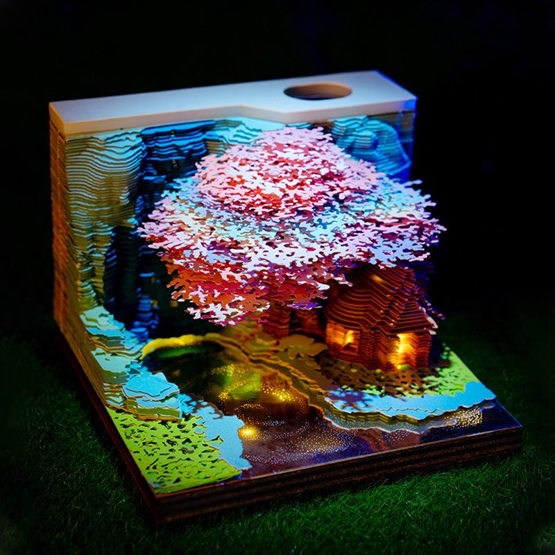 Calendrier 2026 Notes Adhésives Sculpturales 3D: Grappes Florales Créatives & Cadeaux Ornementaux Personnalisables