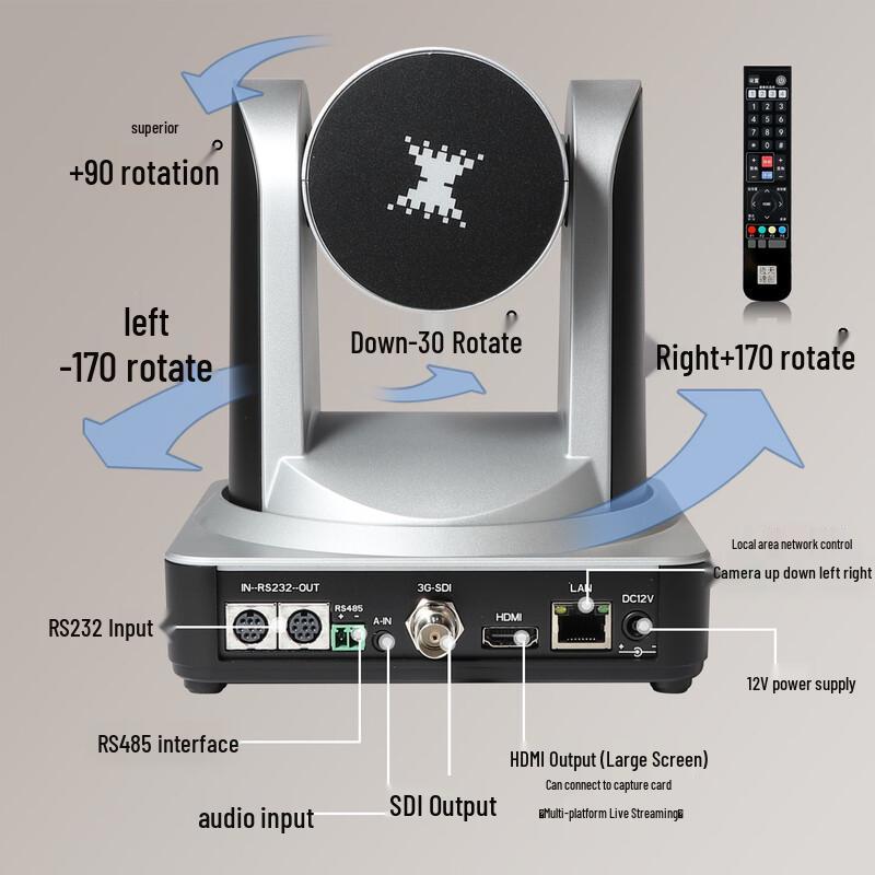 TCHD TC 980S 4K NDI PoE Live Broadcast Camera (CN version)