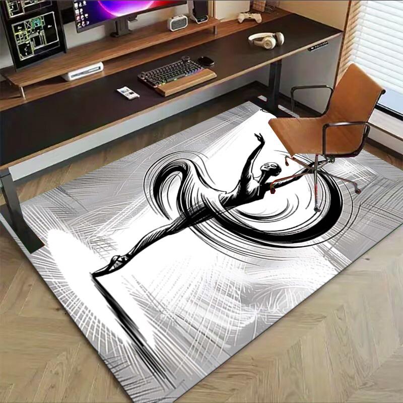 1PC Ballet Dancer Extra Large Non-Slip Floor carpet, Office, family, bedroom, Studio - Large Area Rug Indoor Rugs, Vibrant Colors-A228