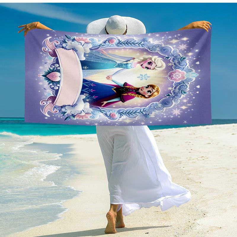 Ultra-Soft Beach Towel with Elsa Theme,Ideal for Pool - Camping, Diving - Perfect Travel Essential, Vibrant Beach Towel.