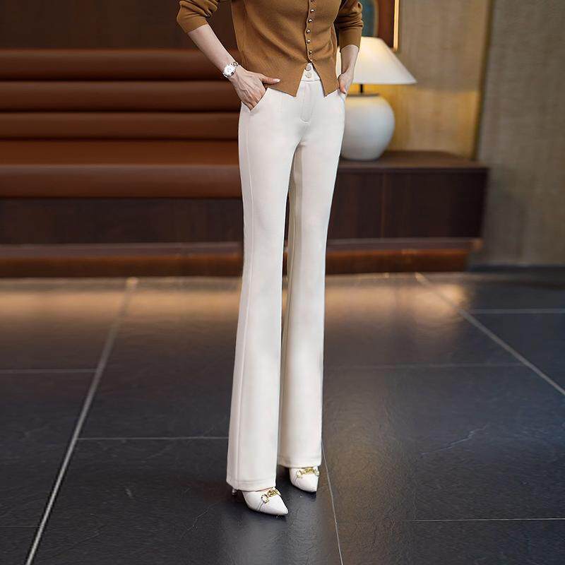 Fashion Versatile Thin and Drape Suit Micro-pull Pants Women's 1116 Summer Thin High-waisted Versatile Slim-fitting Flared Pants