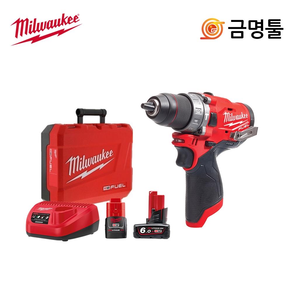 

Перезаряжаемая ударная дрель Milwaukee M12 FPD 632C, новый патрон для дрели, 12 В, 2 упаковки, заряженная ударная дрель Milwaukee, зарядный молоток
