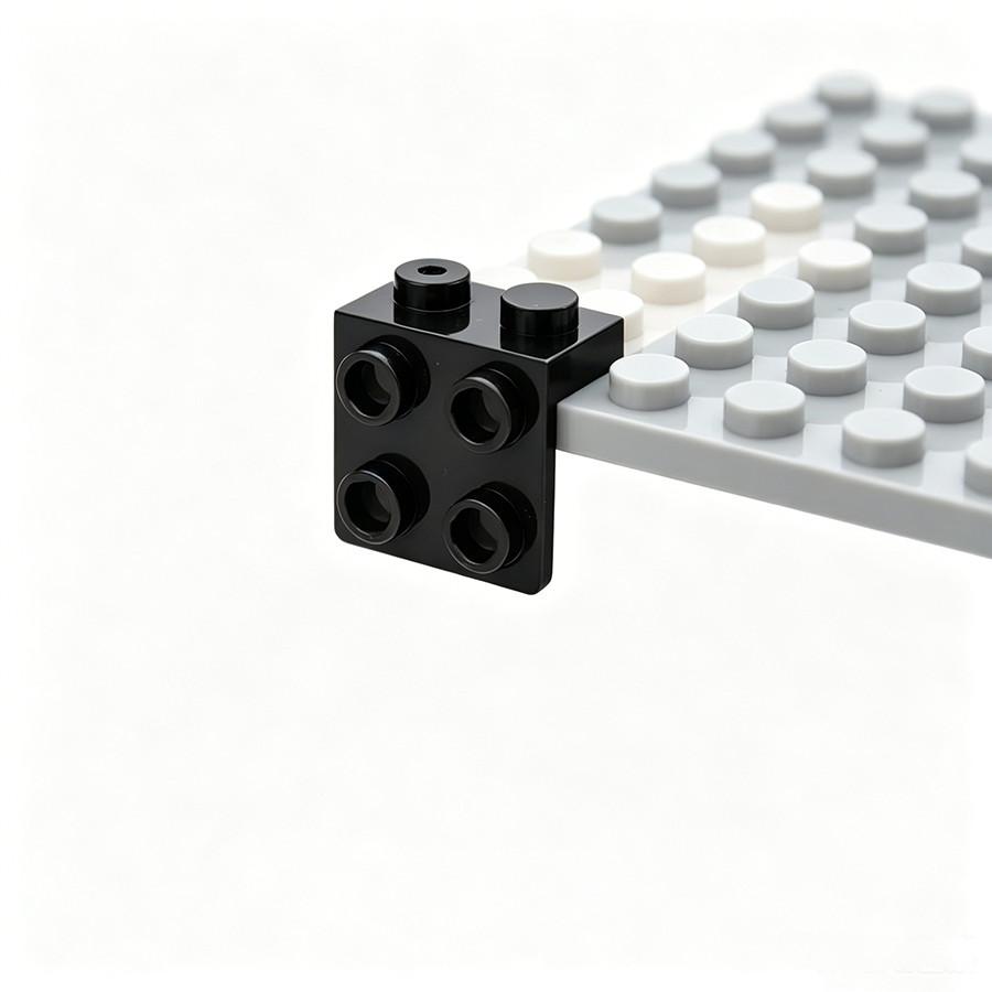 30pcs DIY Buiiding Block 1x2-2x2 Studs Bracket Bricks Accessories Compatible 21712 44728 Educational Creative Toys For Children
