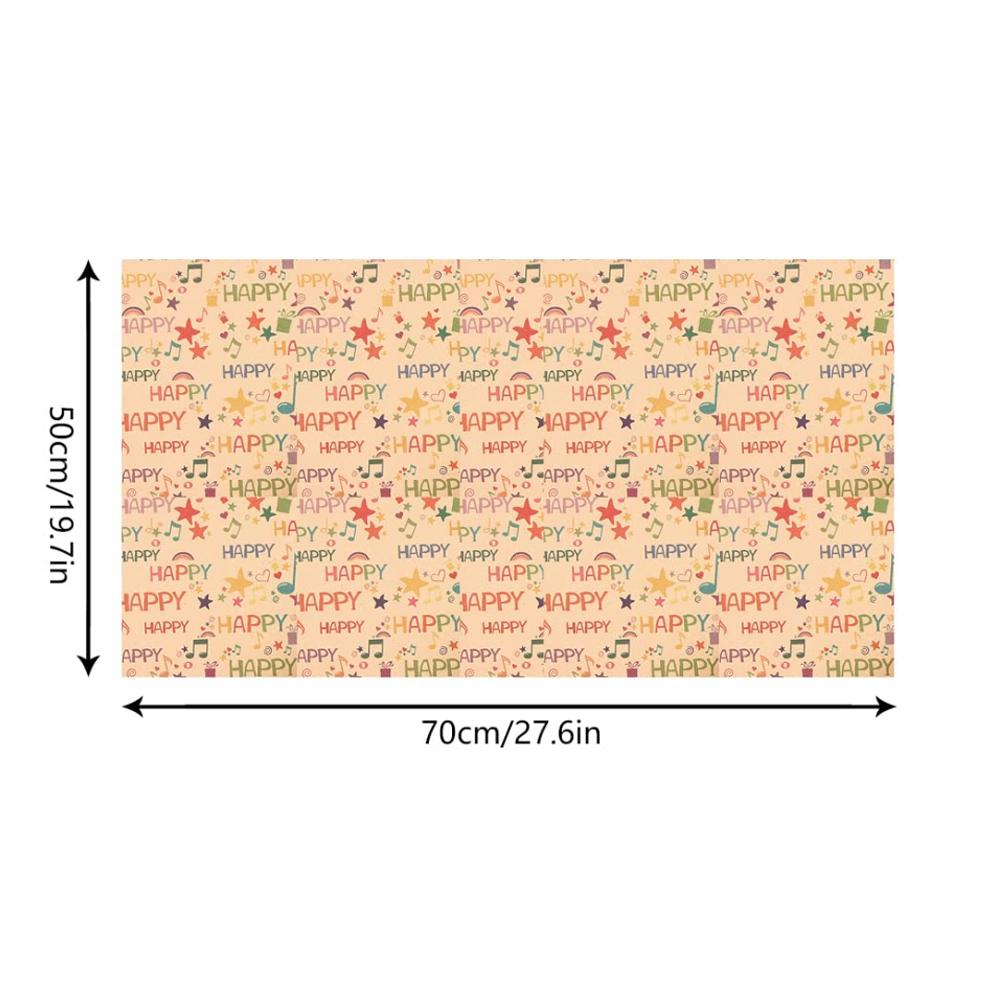 Happy Birthday Wrapping Paper Pattern Festival Gift Wrap Paper Flower Wedding Xmas Party Gift Packing Decor DIY Crafts Papers