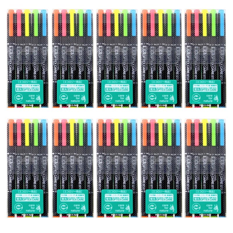 Zebra OptixCare Highlighter Pens, 5 Colors, 10 Pens (B-WKCR1-5C)