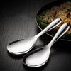 Stainless Steel Rice Spoon Long Handle Thicken Cooker Scoop Multi-Purpose Tableware Buffet Serving Spoons Kitchen Tableware