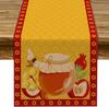 Shana Tova Jewish Holiday Linen Table Runner Party Decor Reusable Kitchen Dinning Table Runner Rosh Hashanah Decorations
