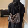 Solid Color Commuter Large Capacity Shoulder Bag Women's Crossbody Bag Underarm Bag