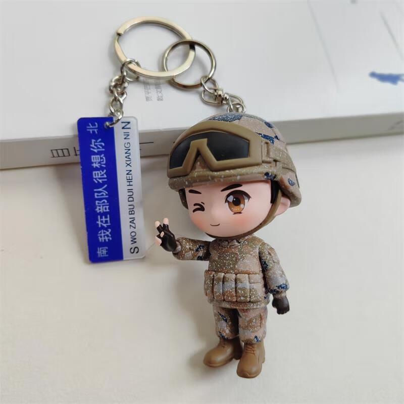 Egger Soldier Cartoon 3D Keychain