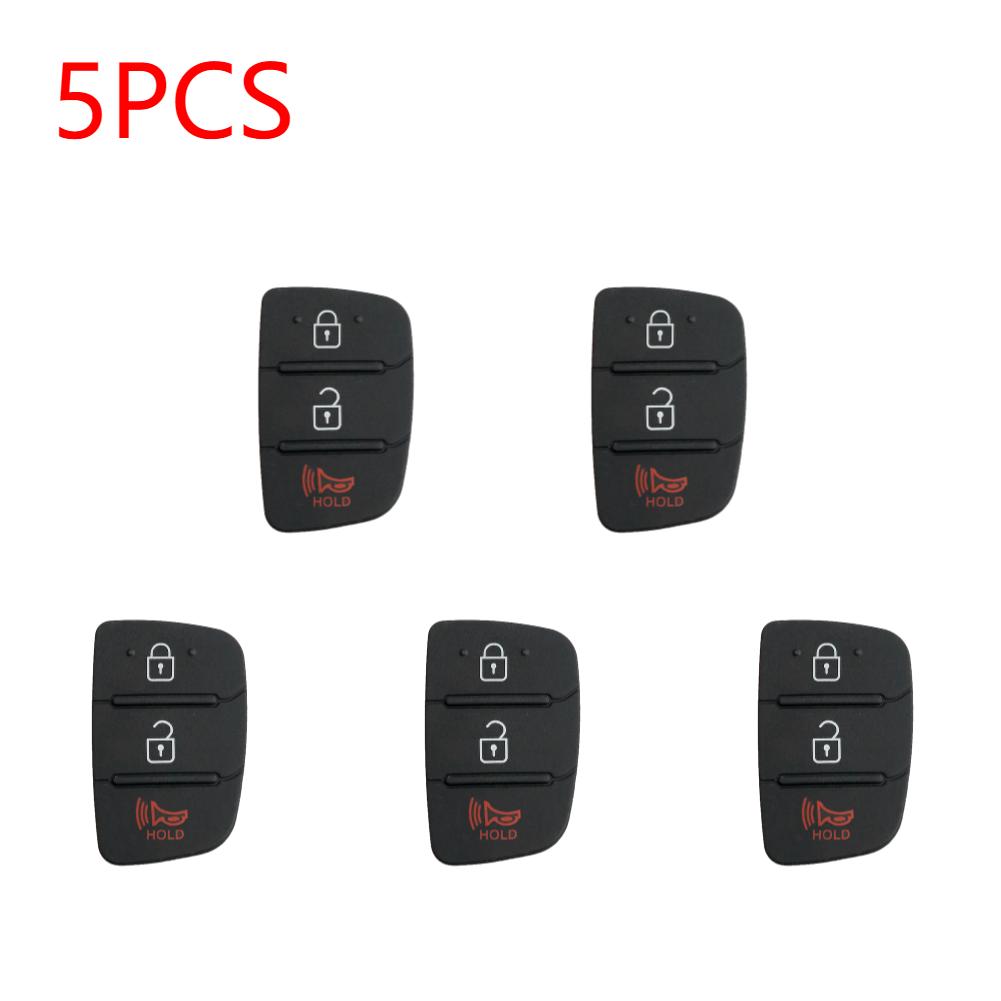 1-5 szt. Zamienna gumowa silikonowa podkładka z 4 przyciskami do samochodu Hyundai Tucson Santa fe / ix45 Sonata i40 Zdalny naprawa samochodu Obudowa kluczyka