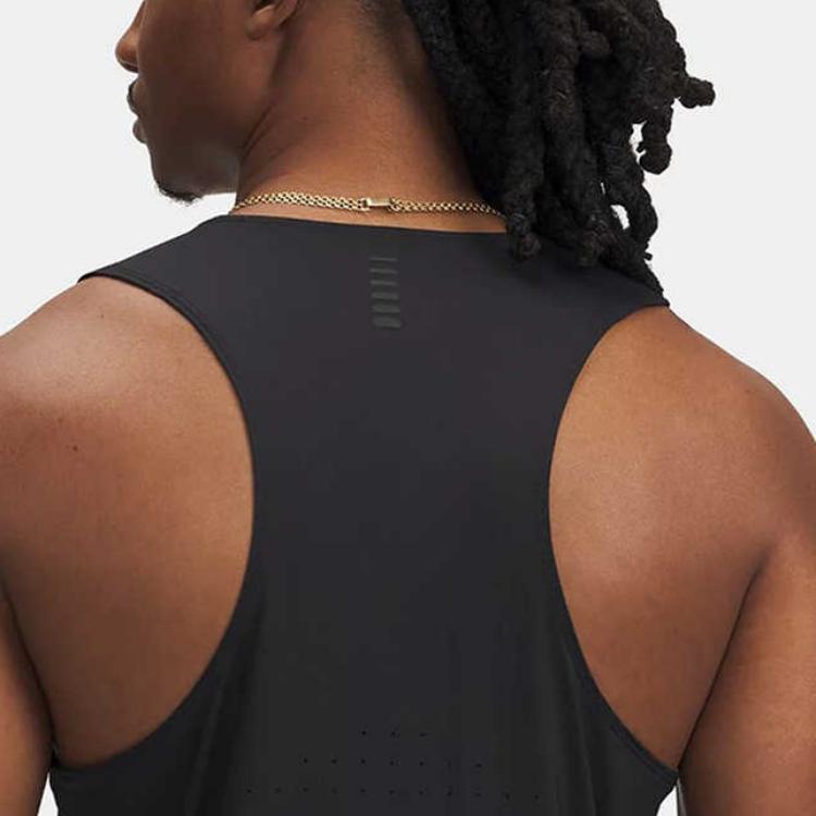 Under Armour Launch Elite Comfortable Versatile Classic Soft Sweat-Absorbing Solid Color Tank Top Men Tops Black 1389800-001