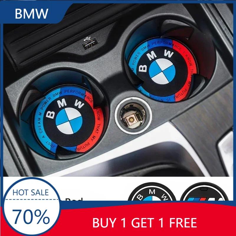 X5 X6 2025 New For BMW M X3 X5 X6  2Pcs Rubber Car Coaster Buffer Anti Noise Mat Cushion For BMW F15 G05 F16 G06 F25 G01 G08 F26