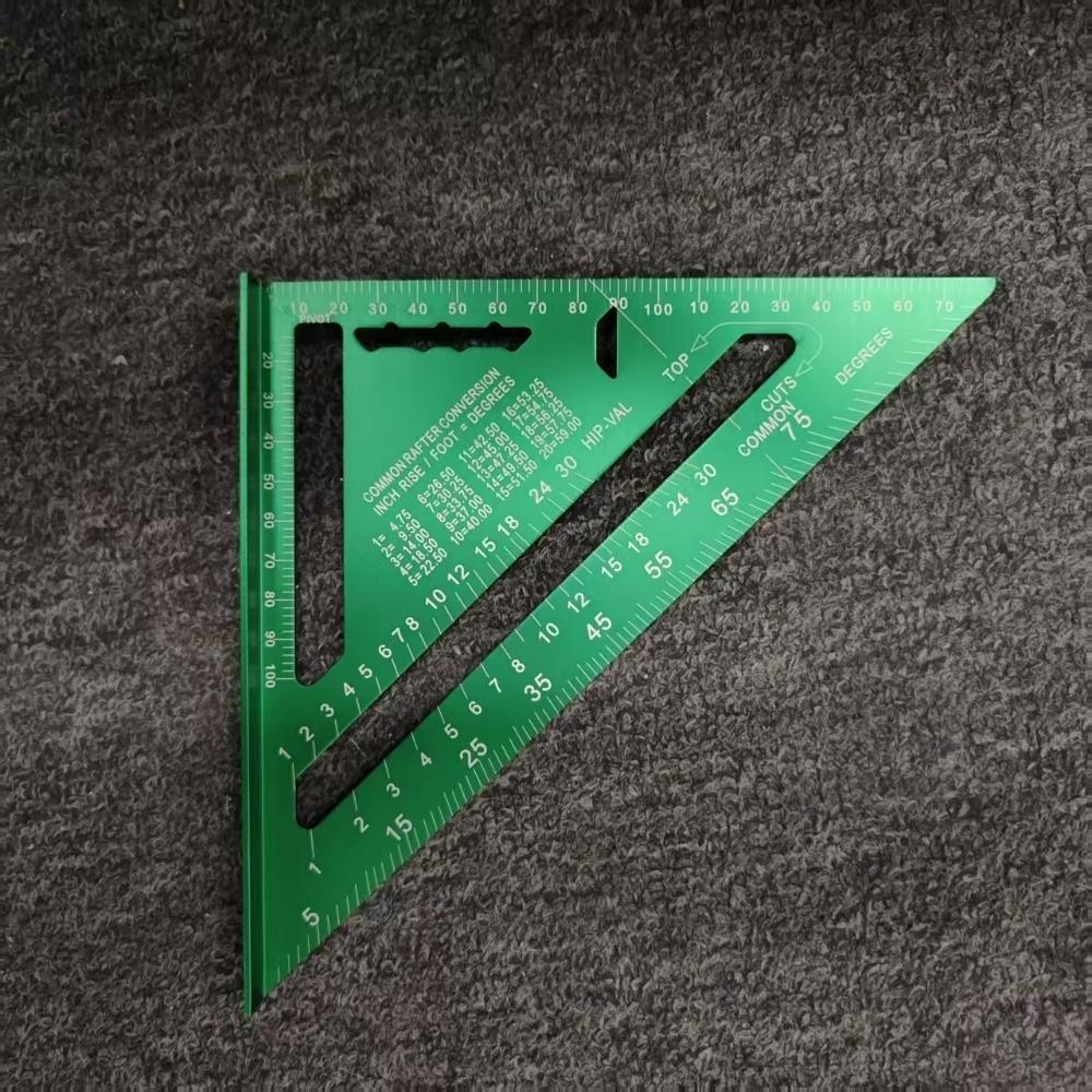 Aluminium Alloy Triangle Ruler 7 Inch 90 Degree Carpenter Square Multi Function Thin Style Measurement Tool Carpentry Framing