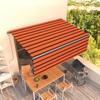 VidaXL Automatic Retractable Awning and Awning 4.5x3m Orange and Brown 3069450
