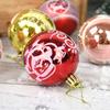 9pcs Plastic Hanging Bauble Ornament Electroplated Xmas Tree Hanging Ornament  Christmas Tree Wreath
