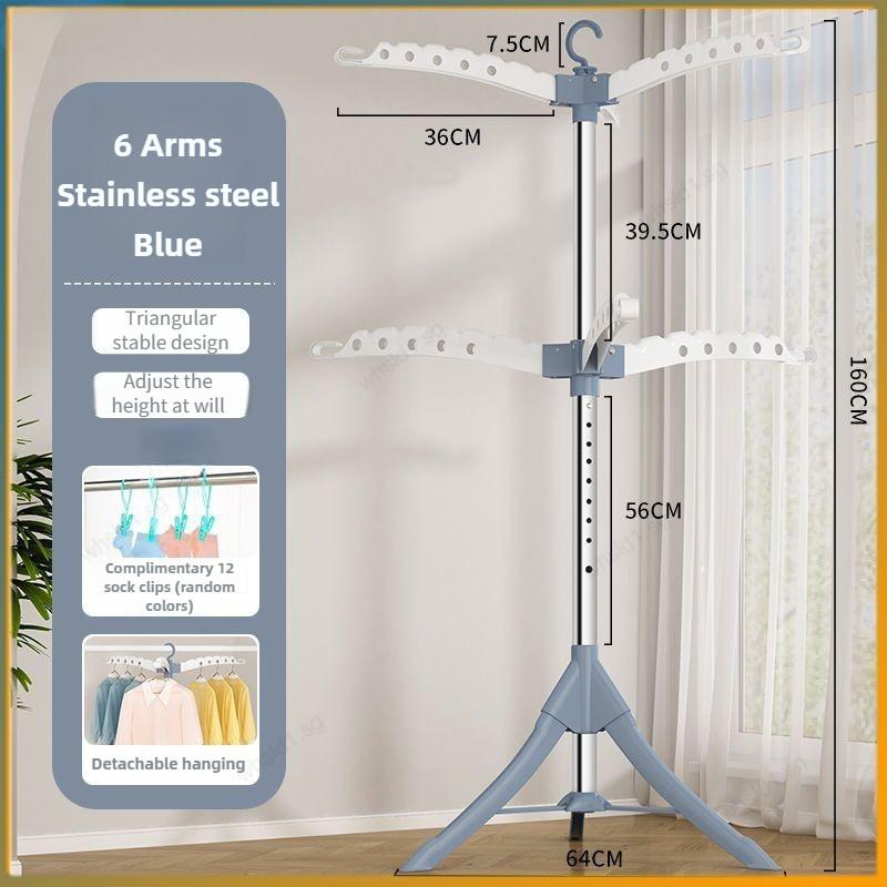 Household Foldable Floor Drying Rack Multifunctional Indoor Balcony Drying Rack Detachable Baby Children Clothes Hanger