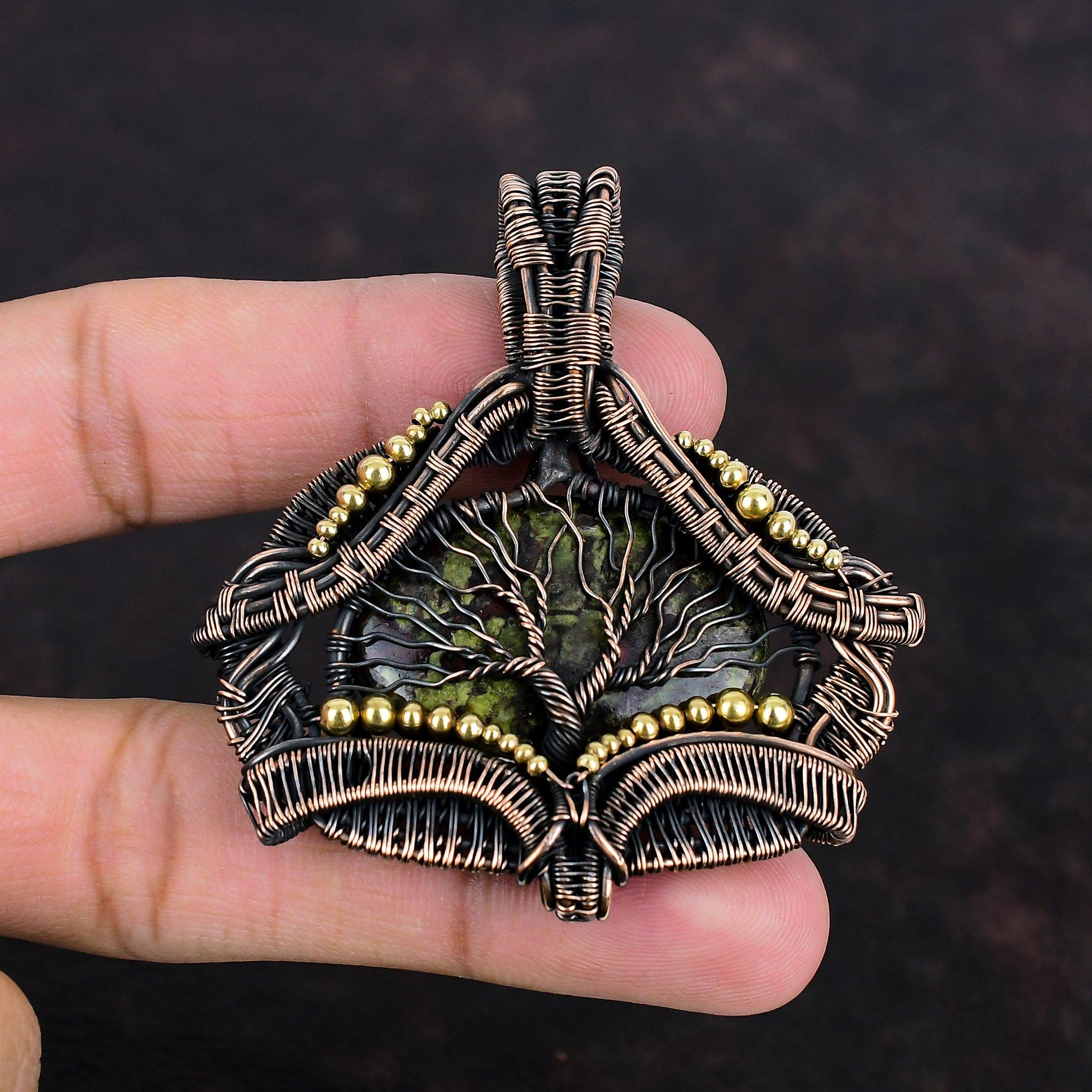 

Tree Of Life Dragon Bloodstone Pendant Copper Wire Wrapped Gemstone Pendant Handmade Pendant Wedding Gifts Tree Of Life Copper Wire Jewelry