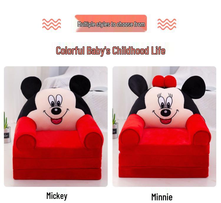 Foldable Cartoon Animal Plush Sofa Chair for Kids