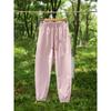 New pink ice silk quick-drying trousers summer small thin sports running breathable ice casual trousers