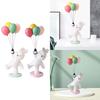 Balloon Bunny Figurine Tabletop Ornaments, Resin Nordic Flying Bunny Figure Sculpture for Living Room, Bedroom, Home, Party