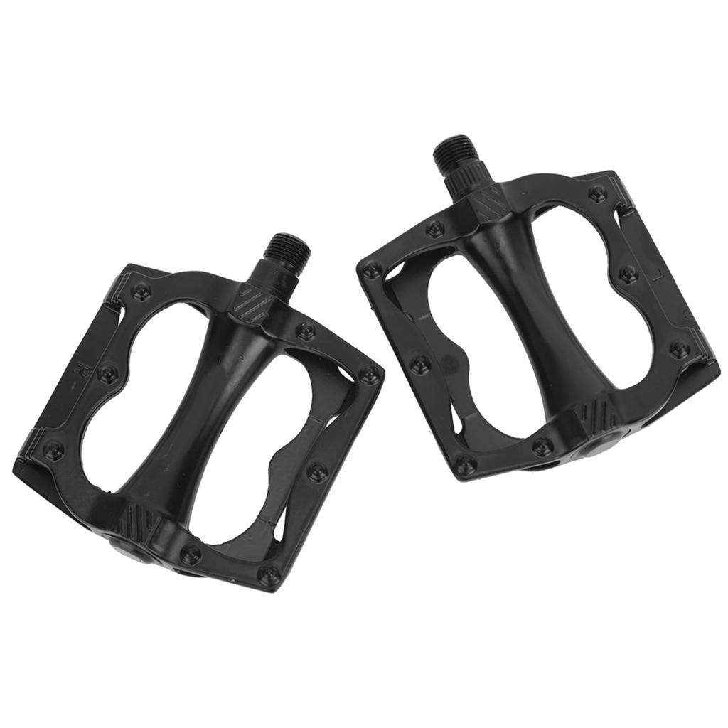 A Pair Aluminium Alloy Black Mountain Bike Pedal Plate Anti‑skid Ball Bearing Pedals Bicycle Accessories