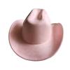 Cow Head Belt Suede Leather 7.5Cm Western Cowboy Fedora Hat Women'S Men'S Church Jazz Hat Fashion Travel Party Hat Denim Hat