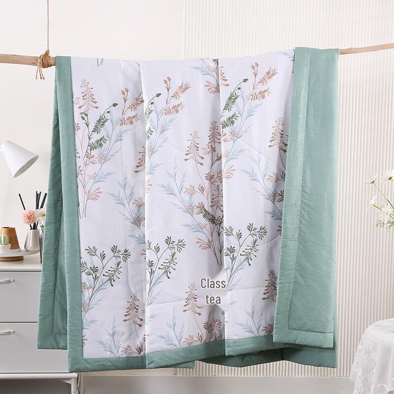 

Bijiaman BGM-B2517 Leaf Initial Cotton Summer Quilt