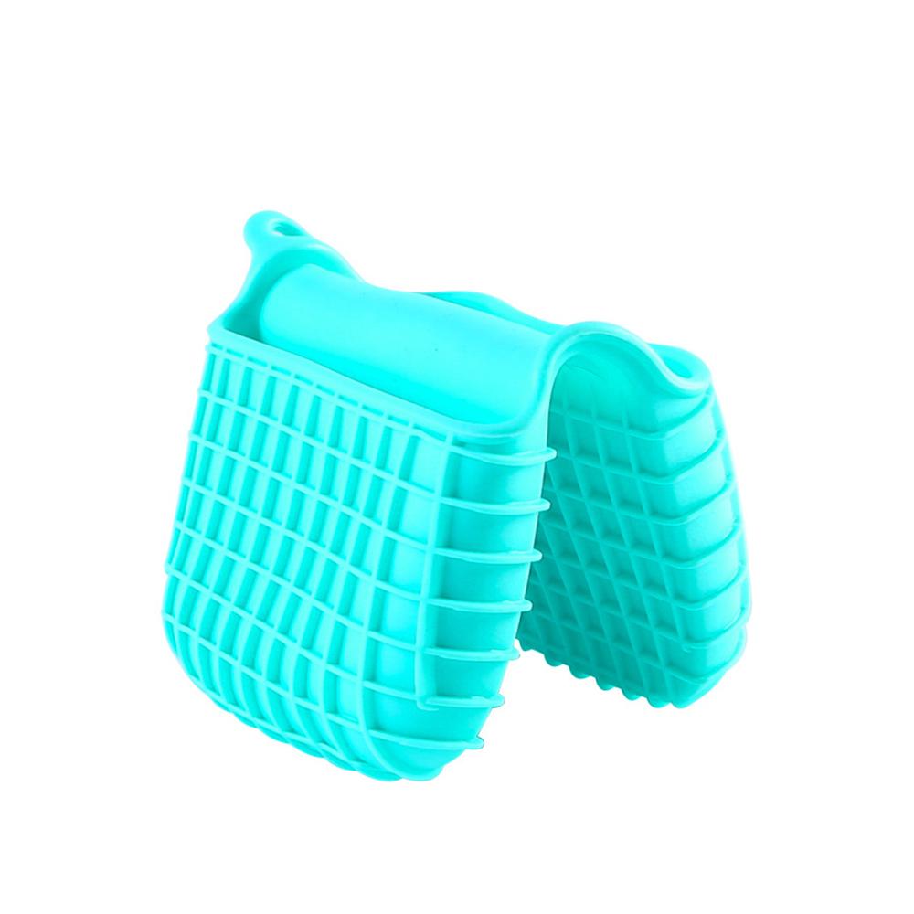 

Силиконовые рукавицы для выпечки Перчатки для микроволновой печи Изоляция Антипригарные противоскользящие ручки Зажимы для мисок и кастрюль Гаджеты Кухонные инструменты для выпечки зелёный