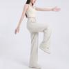 High waist yoga wide leg pants women's summer thin straight yoga pants women's high waist hip lift sports loose straight pants narrow version
