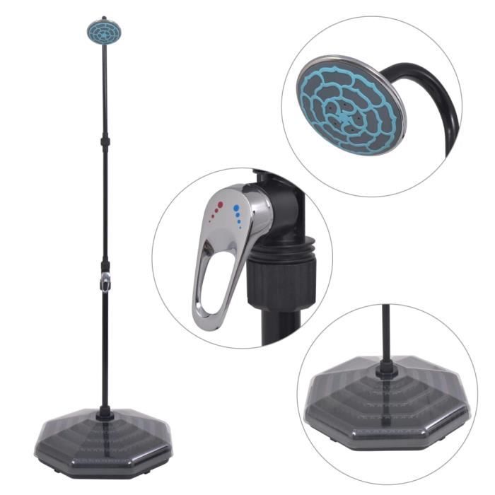 Douche solaire 20 L - Noir - 67,8 x 214 cm