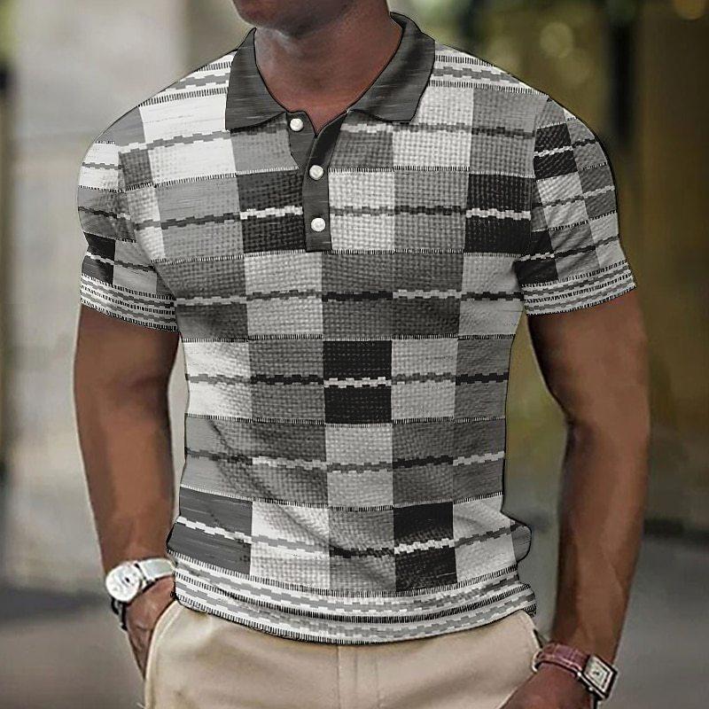 Men Polo Shirt Short Sleeve 3d Print Tops Fashion Polyester Breathable Comfortable Polos Shirts
